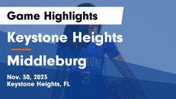 Keystone Heights  vs Middleburg  Game Highlights - Nov. 30, 2023