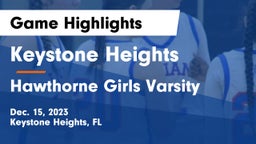 Keystone Heights  vs Hawthorne Girls Varsity Game Highlights - Dec. 15, 2023