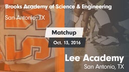 Matchup: Brooks Academy of Sc vs. Lee Academy  2016