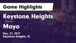 Keystone Heights  vs Mayo  Game Highlights - Dec. 21, 2017