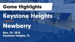 Keystone Heights  vs Newberry  Game Highlights - Nov. 29, 2018