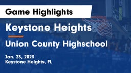 Keystone Heights  vs Union County Highschool  Game Highlights - Jan. 23, 2023