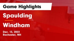 Spaulding  vs Windham  Game Highlights - Dec. 13, 2022