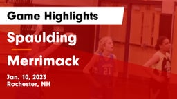 Spaulding  vs Merrimack  Game Highlights - Jan. 10, 2023
