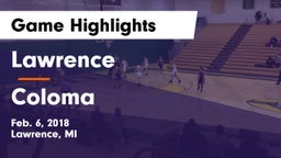 Lawrence  vs Coloma Game Highlights - Feb. 6, 2018