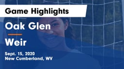 Oak Glen  vs Weir  Game Highlights - Sept. 15, 2020
