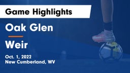 Oak Glen  vs Weir  Game Highlights - Oct. 1, 2022