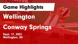 Wellington  vs Conway Springs  Game Highlights - Sept. 17, 2022