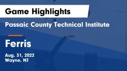 Passaic County Technical Institute vs Ferris  Game Highlights - Aug. 31, 2022