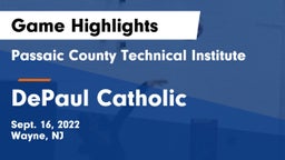 Passaic County Technical Institute vs DePaul Catholic  Game Highlights - Sept. 16, 2022