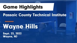 Passaic County Technical Institute vs Wayne Hills  Game Highlights - Sept. 23, 2022
