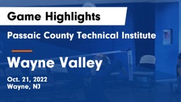 Passaic County Technical Institute vs Wayne Valley  Game Highlights - Oct. 21, 2022