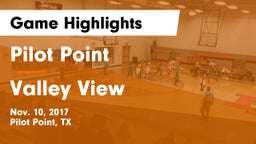 Pilot Point  vs Valley View Game Highlights - Nov. 10, 2017