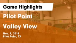 Pilot Point  vs Valley View  Game Highlights - Nov. 9, 2018