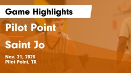 Pilot Point  vs Saint Jo  Game Highlights - Nov. 21, 2023