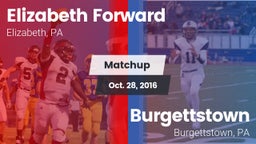 Matchup: Forward vs. Burgettstown  2016