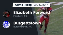 Recap: Elizabeth Forward  vs. Burgettstown  2017