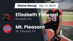 Recap: Elizabeth Forward  vs. Mt. Pleasant  2019