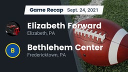 Recap: Elizabeth Forward  vs. Bethlehem Center  2021