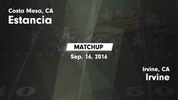 Matchup: Estancia vs. Irvine  2016