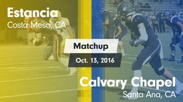 Matchup: Estancia vs. Calvary Chapel  2016