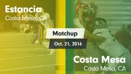 Matchup: Estancia vs. Costa Mesa  2016