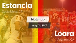 Matchup: Estancia vs. Loara  2017