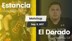 Matchup: Estancia vs. El Dorado  2017
