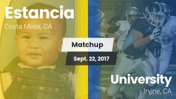 Matchup: Estancia vs. University  2017