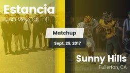 Matchup: Estancia vs. Sunny Hills  2017
