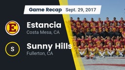 Recap: Estancia  vs. Sunny Hills  2017
