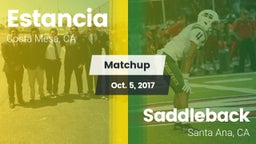Matchup: Estancia vs. Saddleback  2017