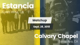 Matchup: Estancia vs. Calvary Chapel  2018
