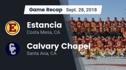 Recap: Estancia  vs. Calvary Chapel  2018