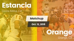 Matchup: Estancia vs. Orange  2018