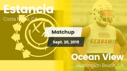 Matchup: Estancia vs. Ocean View  2019