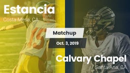 Matchup: Estancia vs. Calvary Chapel  2019