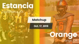 Matchup: Estancia vs. Orange  2019