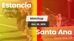 Matchup: Estancia vs. Santa Ana  2019