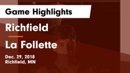 Richfield  vs La Follette  Game Highlights - Dec. 29, 2018