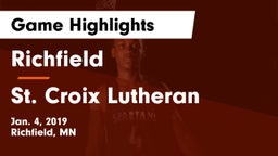 Richfield  vs St. Croix Lutheran  Game Highlights - Jan. 4, 2019