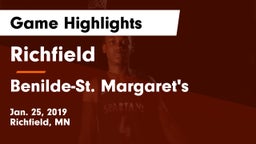 Richfield  vs Benilde-St. Margaret's  Game Highlights - Jan. 25, 2019