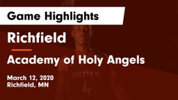 Richfield  vs Academy of Holy Angels  Game Highlights - March 12, 2020