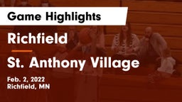 Richfield  vs St. Anthony Village Game Highlights - Feb. 2, 2022