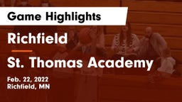 Richfield  vs St. Thomas Academy Game Highlights - Feb. 22, 2022