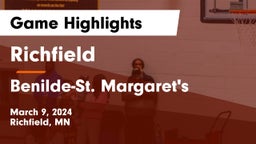 Richfield  vs Benilde-St. Margaret's  Game Highlights - March 9, 2024