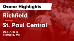 Richfield  vs St. Paul Central  Game Highlights - Dec. 7, 2017