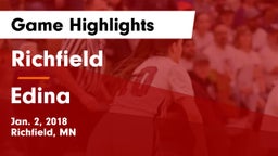 Richfield  vs Edina  Game Highlights - Jan. 2, 2018