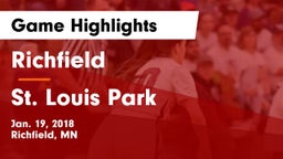 Richfield  vs St. Louis Park  Game Highlights - Jan. 19, 2018