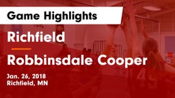 Richfield  vs Robbinsdale Cooper  Game Highlights - Jan. 26, 2018